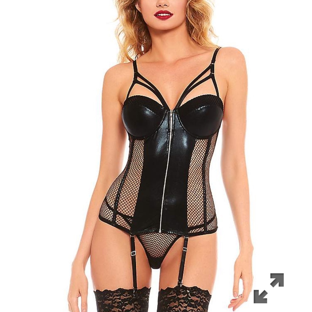 BODY RAGE FISHNET BUSTIER SMALL